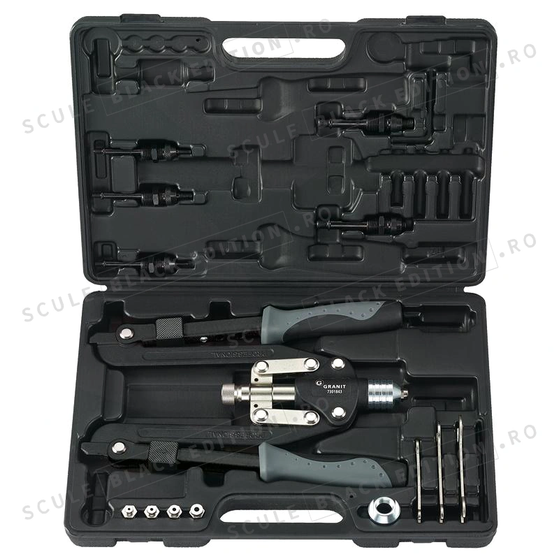Set clesti profesionali nituire Granit Black Edition - imagine 2