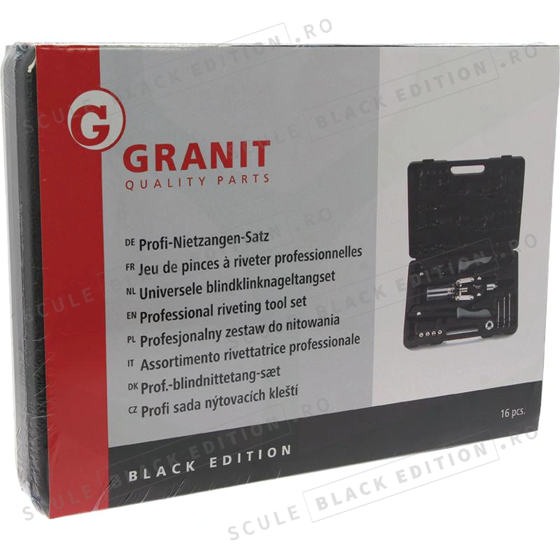 Set clesti profesionali nituire Granit Black Edition