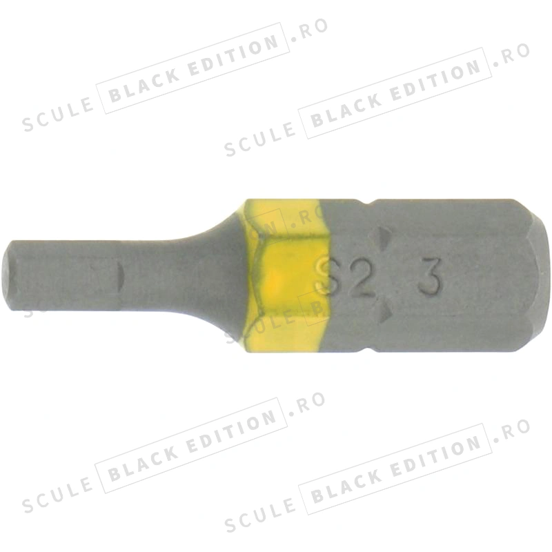 Bit hexagonal 3 mm - 1/4" - (U.V. 10 buc) Granit Black Edition