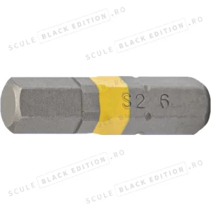 Bit hexagonal 6 mm - 1/4" - (U.V. 10 buc) Granit Black Edition