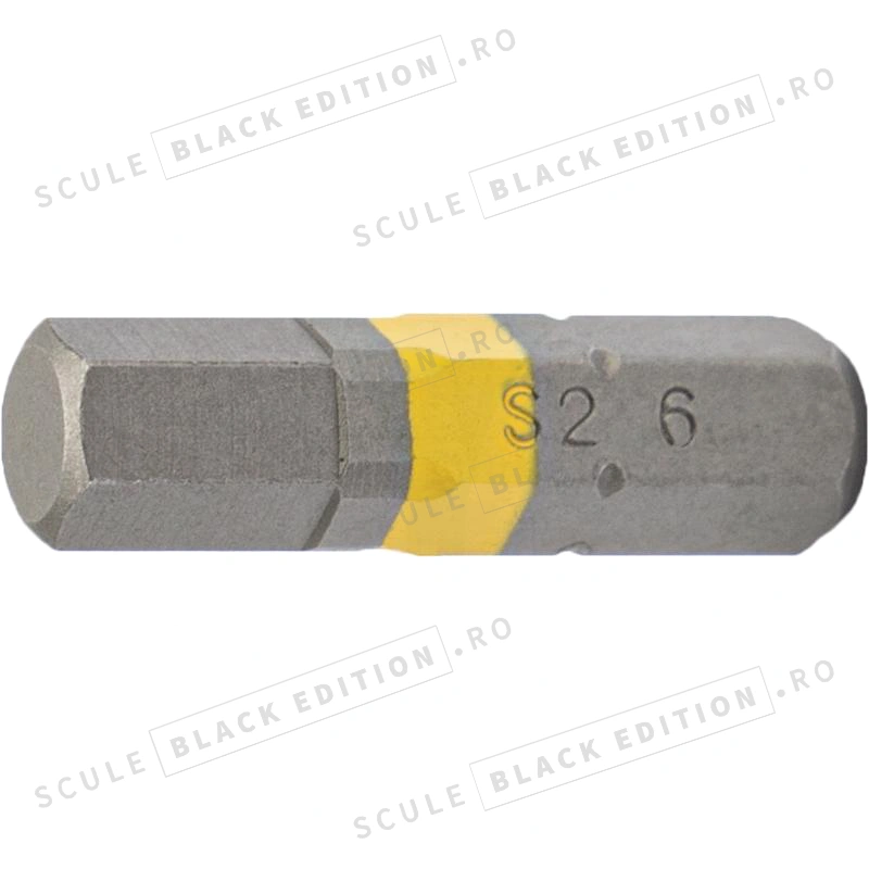 Bit hexagonal 6 mm - 1/4" - (U.V. 10 buc) Granit Black Edition