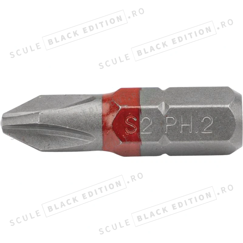 Bit 1/4'' - 25 mm - PH 2 - (U.V. 10 buc) Granit Black Edition