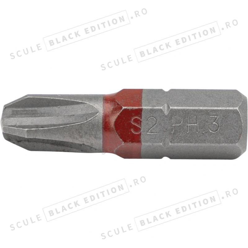 Bit 1/4'' - 25 mm - PH 3 - (U.V. 10 buc) Granit Black Edition