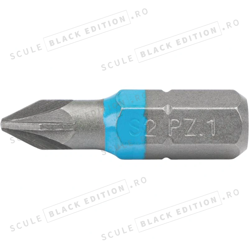 Bit 1/4'' - 25 mm - PZ 1 - (U.V. 10 buc) Granit Black Edition
