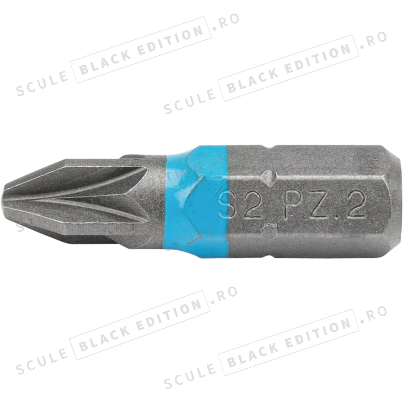 Bit 1/4'' - 25 mm - PZ 2 - (U.V. 10 buc) Granit Black Edition