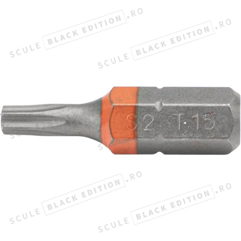 Bit 25 mm 1/4" T15 - (U.V. 10 buc) Granit Black Edition