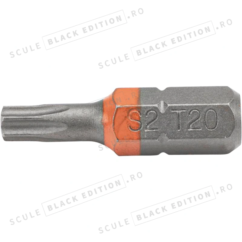 Bit 25 mm 1/4" T20 - (U.V. 10 buc) Granit Black Edition