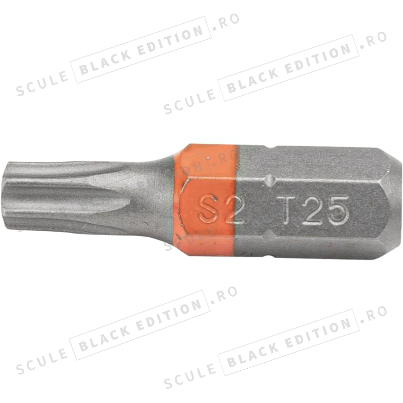 Bit 25 mm 1/4" T25 - (U.V. 10 buc) Granit Black Edition