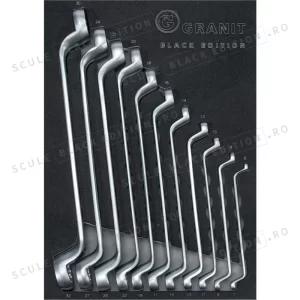 Set insertii chei inelare duble - 11 buc. Granit Black Edition