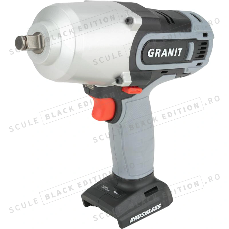 Set pistol de impact - acumulator - 3/4" si chi tubulare Granit Black Edition - imagine 4