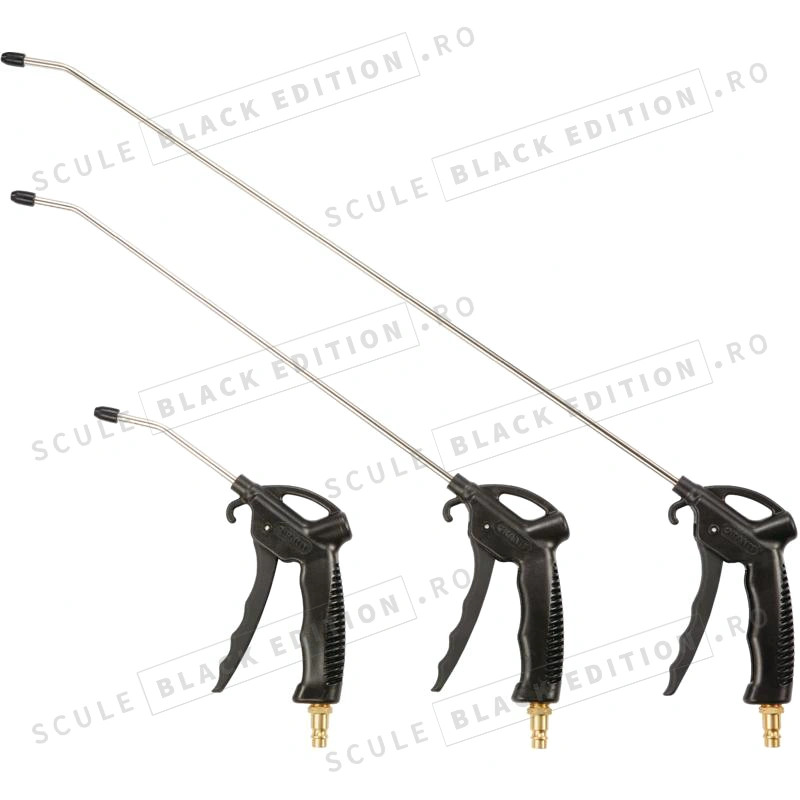 Set pistol de suflat cu aer comprimat Granit Black Edition
