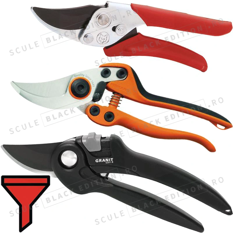 Foarfeca de mana Bypass (Masterpack 6 buc) Granit Black Edition - imagine 3