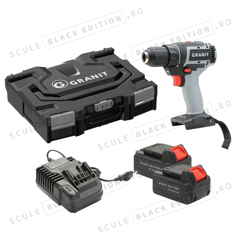 Bormasina cu acumulator + carcasa (fara acumulator) Granit Black Edition - imagine 4