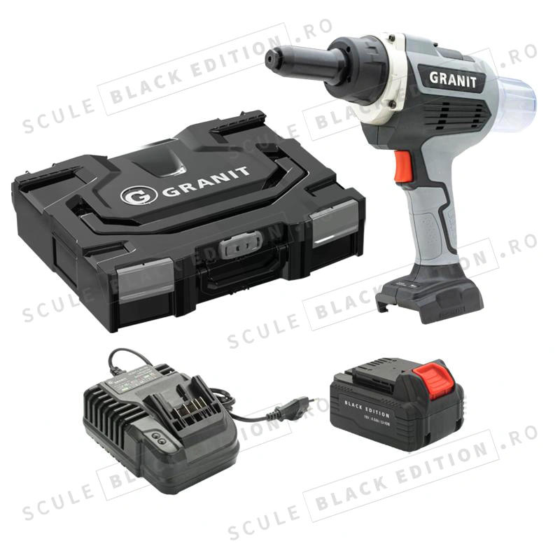 Dispozitiv de nituire cu acumulator Granit Black Edition - imagine 6